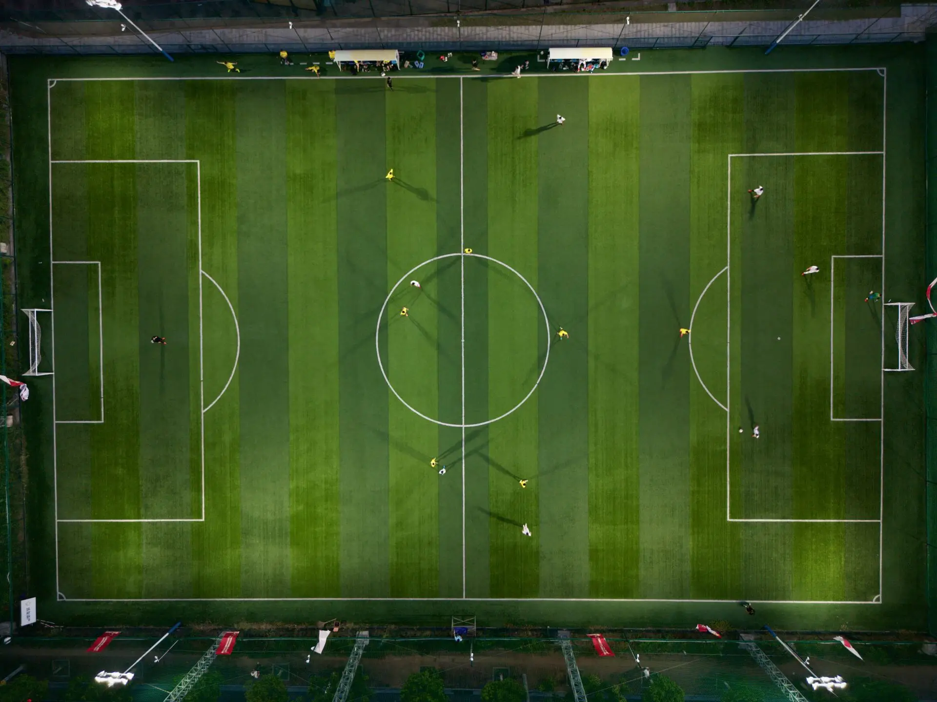 Soccer training session